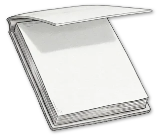 Notepad with wraparound cover