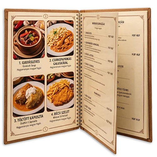 Food and drink menu printing