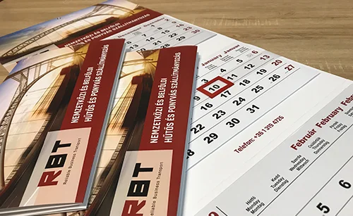Three-month calendar printing