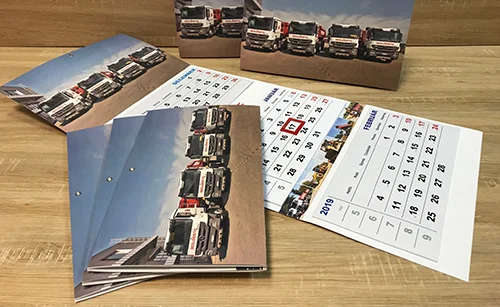 Three-month calendar printing