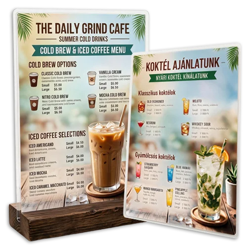 Food and drink menu printing